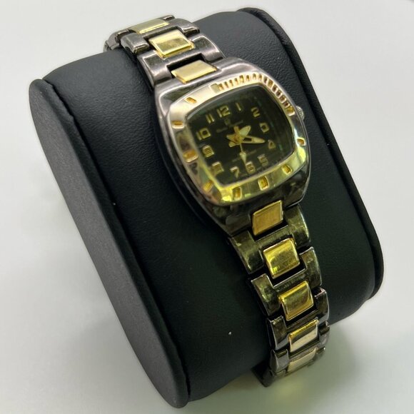 Working Charles Raymond Charcoal and Gold Square Ladies Watch - Picture 3 of 7